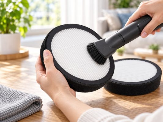Vệ sinh màng lọc HEPA cho máy cấp khí tươi 2